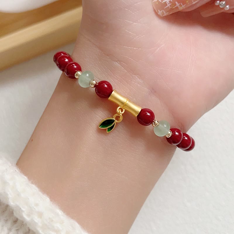Wear FengShui Cinnabar Bamboo Concentration Bracelet