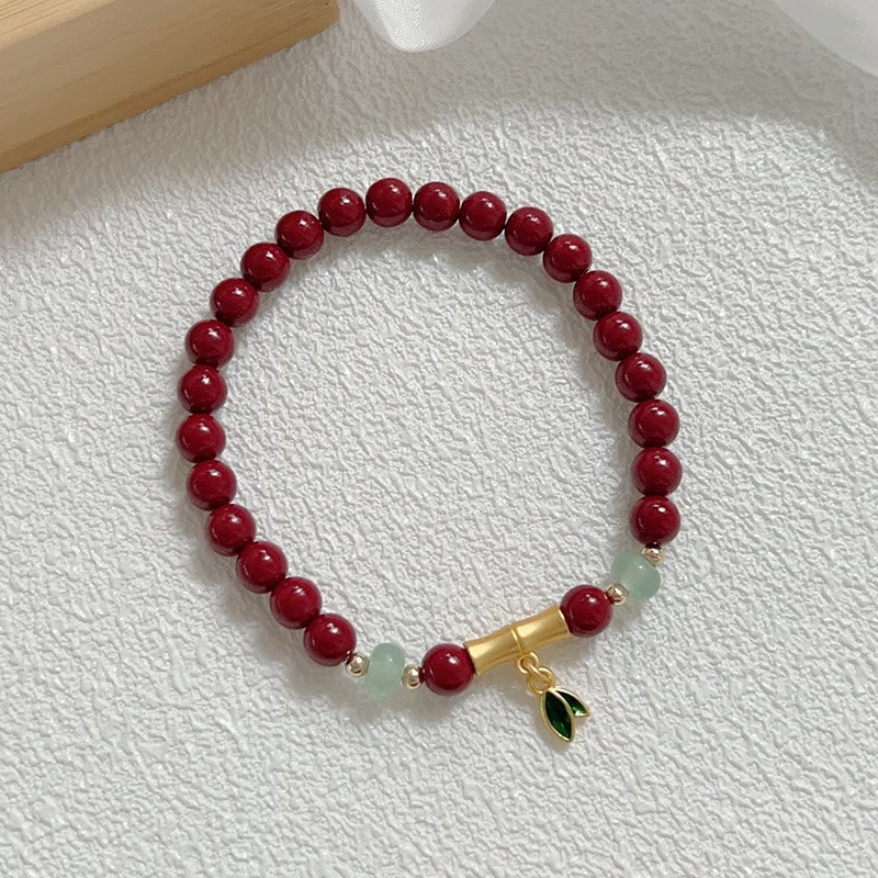 Wear FengShui Cinnabar Bamboo Concentration Bracelet