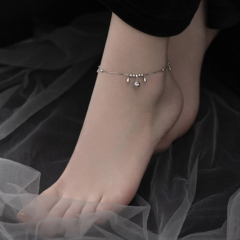 Wear FengShui 925 Sterling Silver Antiquity Bell Protection Anklet