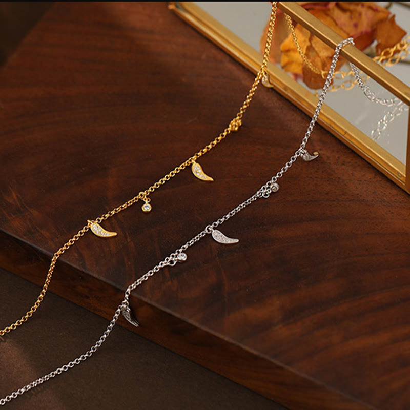 Wear FengShui 925 Sterling Silver Zircon Little Pepper Charm Protection Anklet