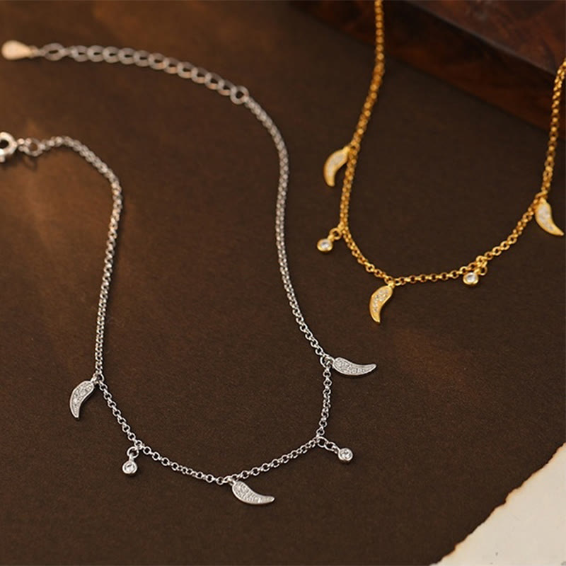 Wear FengShui 925 Sterling Silver Zircon Little Pepper Charm Protection Anklet