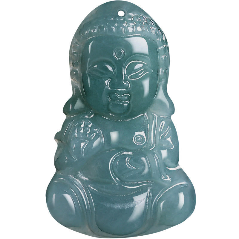 Wear FengShui Jade Baobao Buddha Prosperity Necklace Pendant