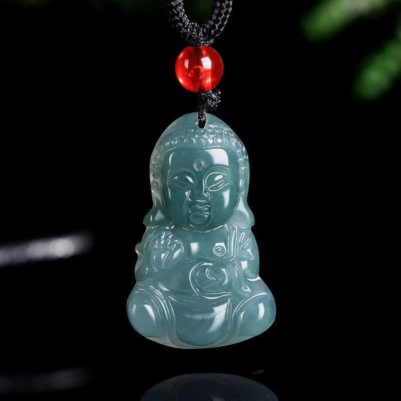 Wear FengShui Jade Baobao Buddha Prosperity Necklace Pendant