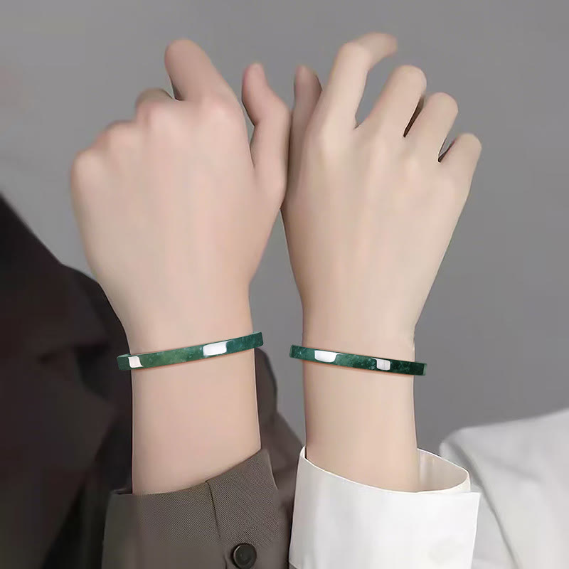 Wear FengShui Natural Jade Abundance Thin Bracelet Bangle