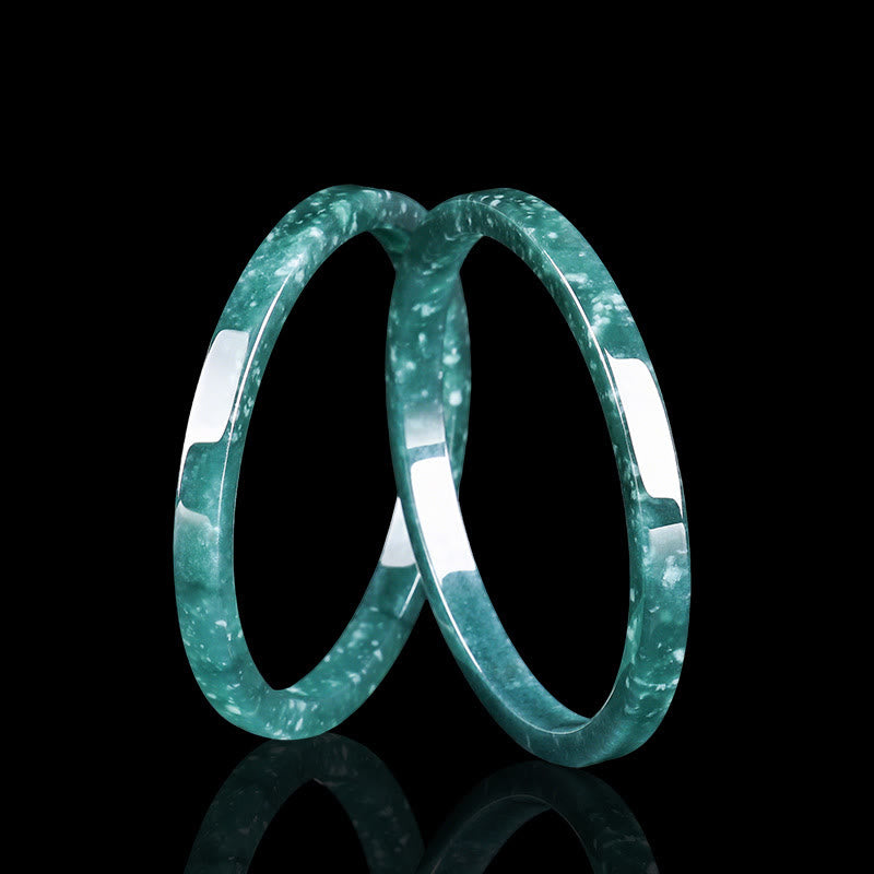Wear FengShui Natural Jade Abundance Thin Bracelet Bangle