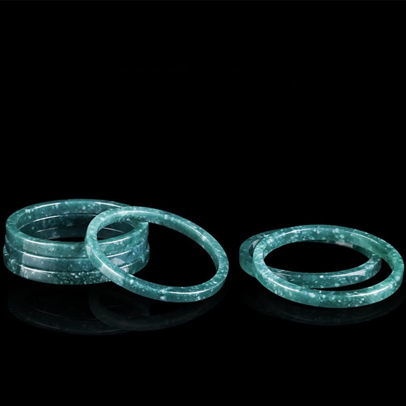 Wear FengShui Natural Jade Abundance Thin Bracelet Bangle