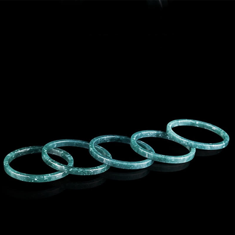 Wear FengShui Natural Jade Abundance Thin Bracelet Bangle