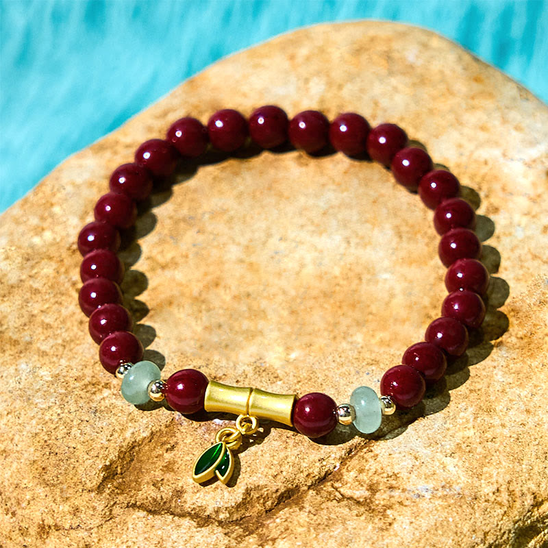 Wear FengShui Cinnabar Bamboo Concentration Bracelet