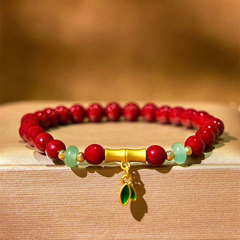 Wear FengShui Cinnabar Bamboo Concentration Bracelet