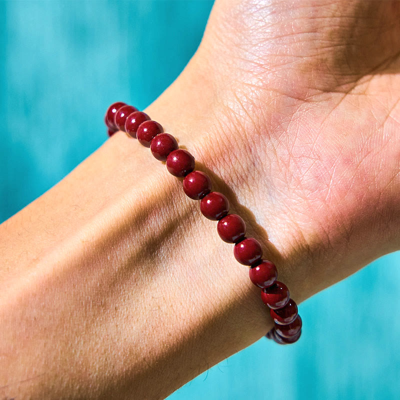 Wear FengShui Cinnabar Bamboo Concentration Bracelet