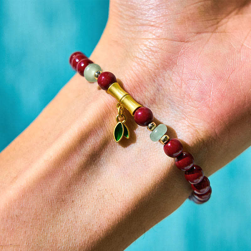 Wear FengShui Cinnabar Bamboo Concentration Bracelet