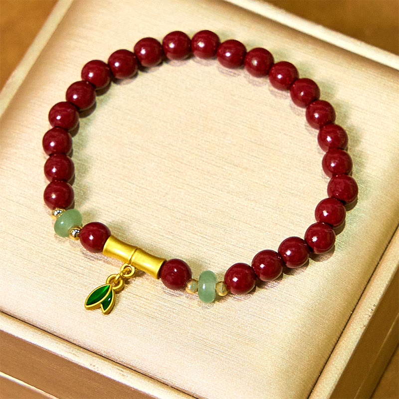 Wear FengShui Cinnabar Bamboo Concentration Bracelet