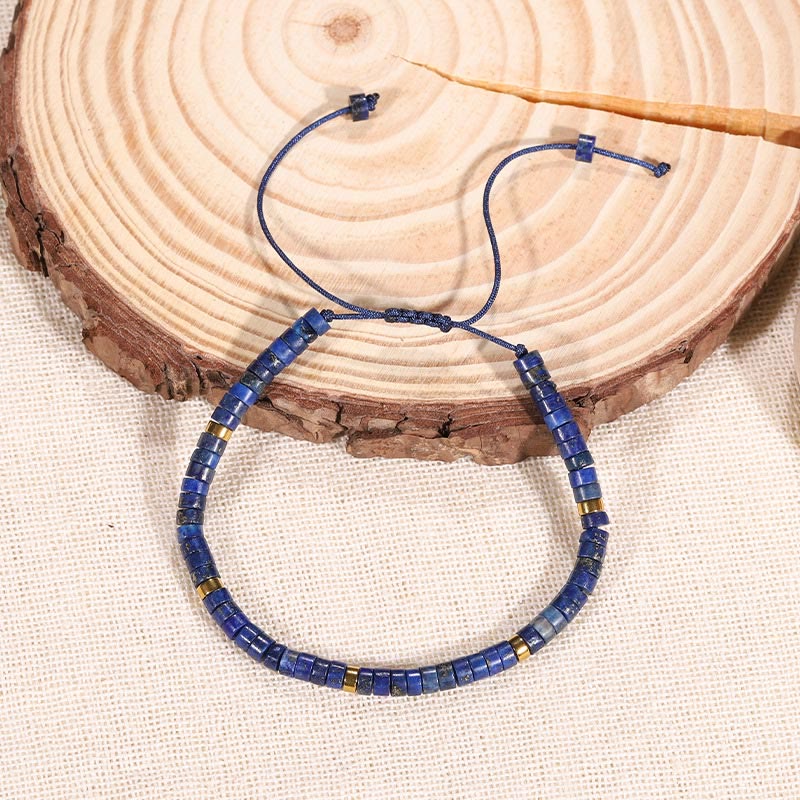 Wear FengShui Natural Lazurite Spacer Bead Positive Balance Bracelet
