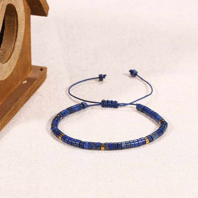 Wear FengShui Natural Lazurite Spacer Bead Positive Balance Bracelet