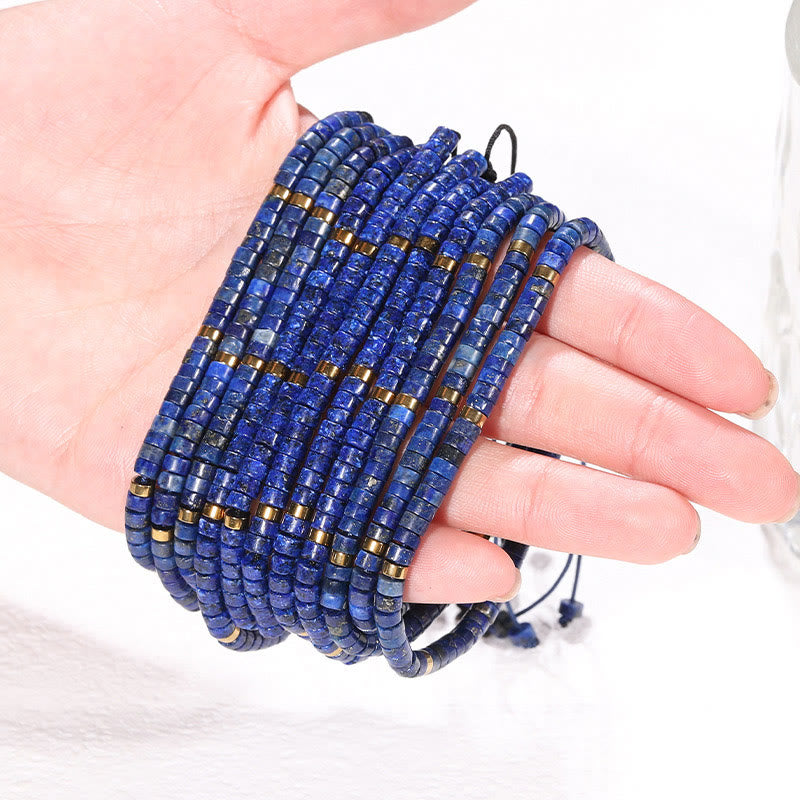 Wear FengShui Natural Lazurite Spacer Bead Positive Balance Bracelet