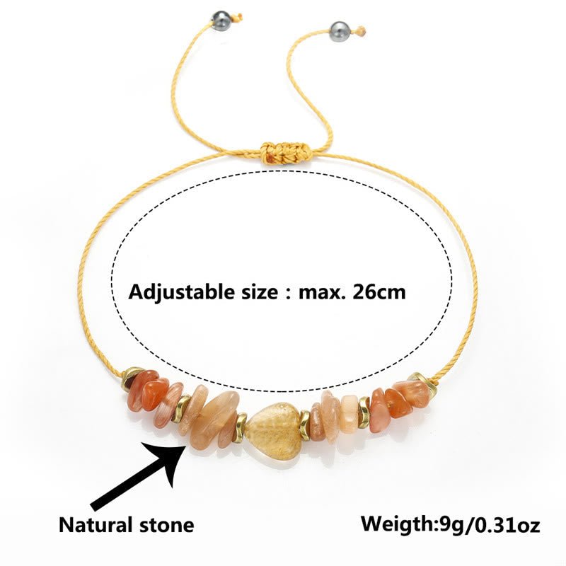 Wear FengShui Lift Your Soul Citrine Carnelian Sun Stone Happiness Bracelet