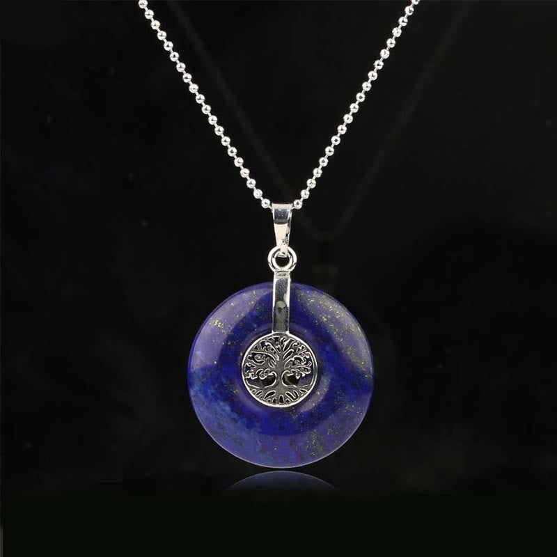 Wear FengShui Various Crystal Rose Quartz Green Aventurine Amethyst The Tree of Life Kindness Necklace Pendant