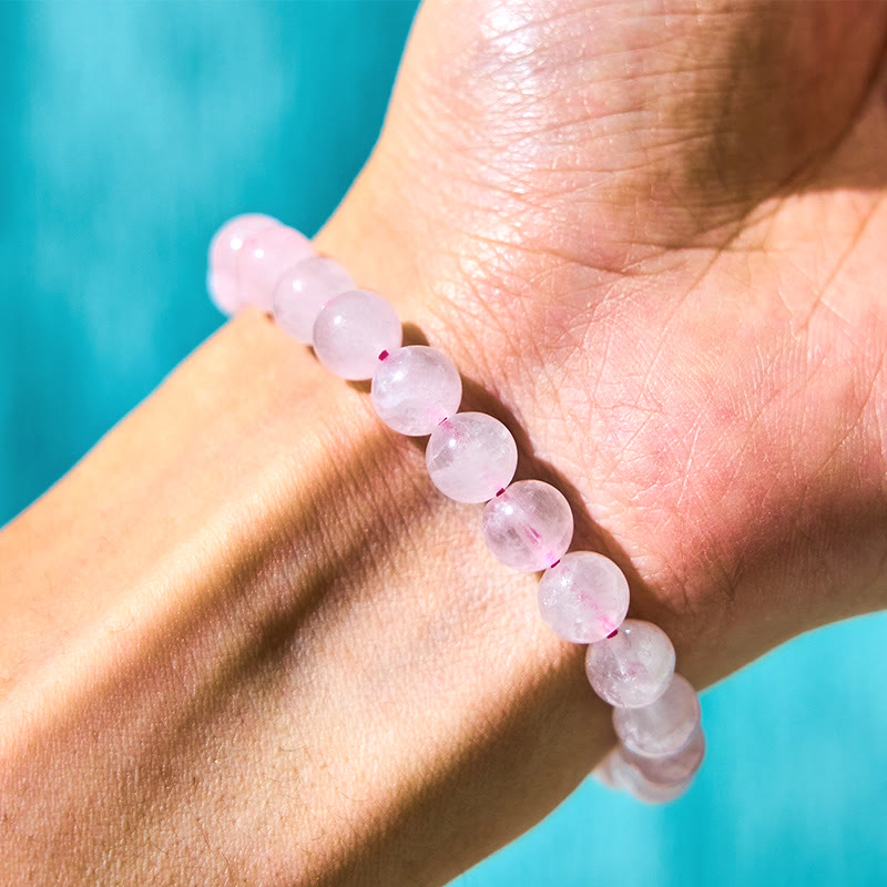 Wear FengShui Pink Crystal Color Change Double PiXiu Cyclone Charm Warmth Bracelet