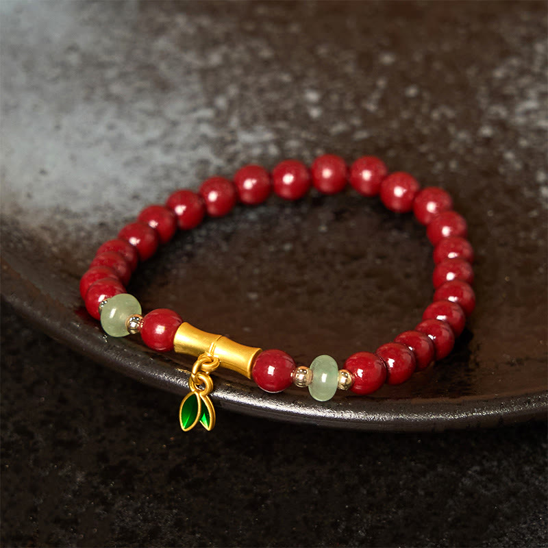 Wear FengShui Cinnabar Bamboo Concentration Bracelet