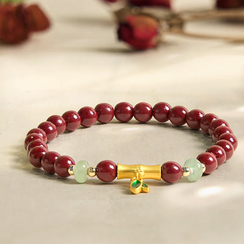 Wear FengShui Cinnabar Bamboo Concentration Bracelet