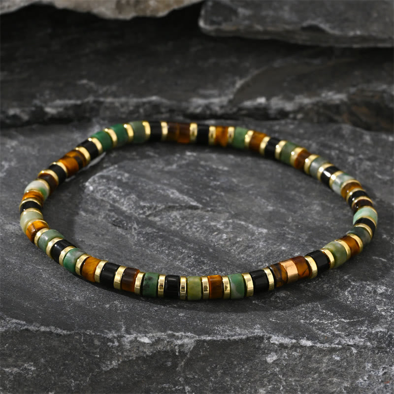 Wear FengShui Natural Hematite Tiger Eye Stones Support Bracelet