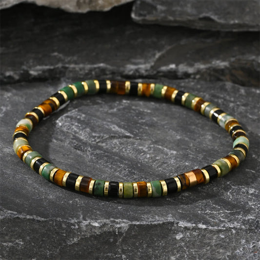 Wear FengShui Natural Hematite Tiger Eye Stones Support Bracelet