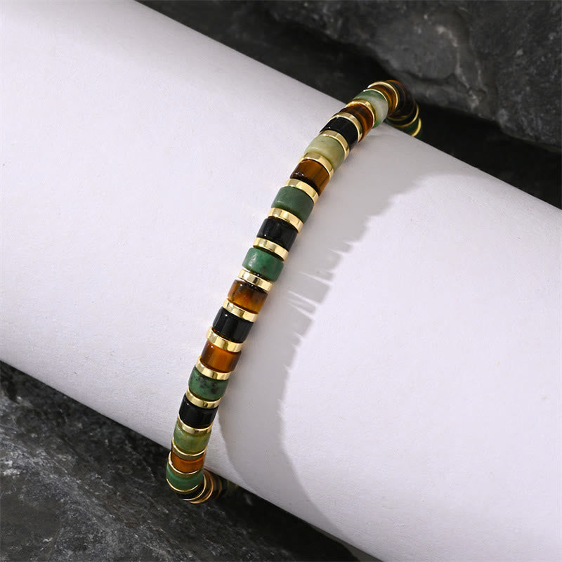 Wear FengShui Natural Hematite Tiger Eye Stones Support Bracelet