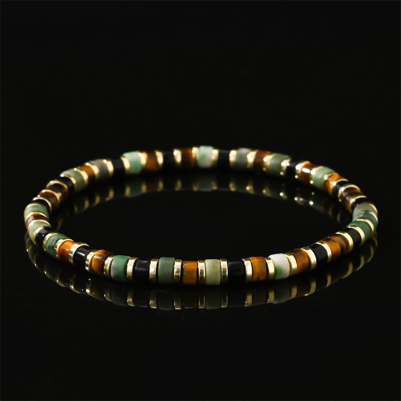 Wear FengShui Natural Hematite Tiger Eye Stones Support Bracelet