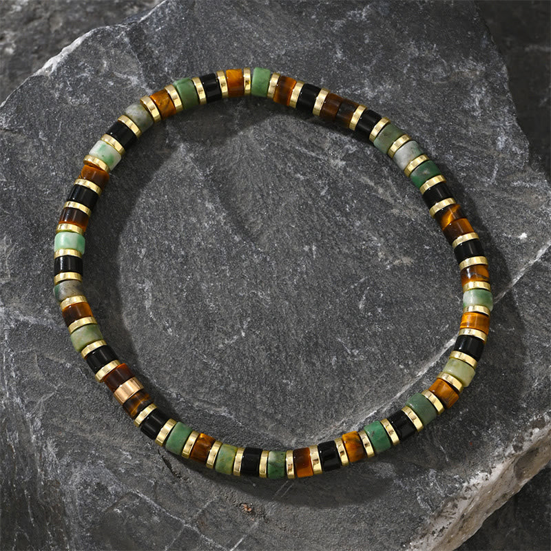 Wear FengShui Natural Hematite Tiger Eye Stones Support Bracelet