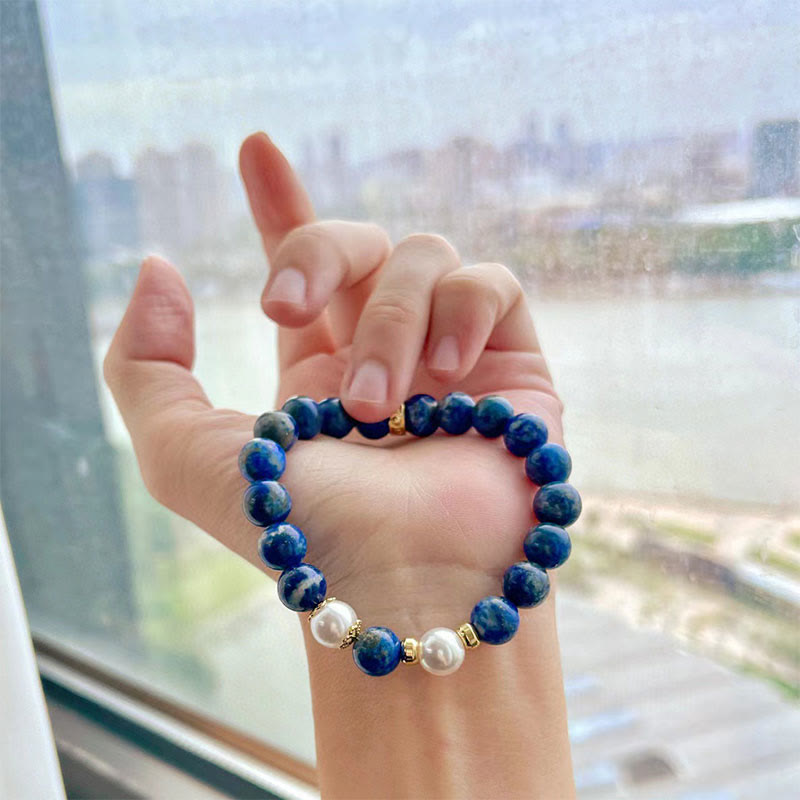 Wear FengShui Lazurite Beads Serenity Balance Bracelet