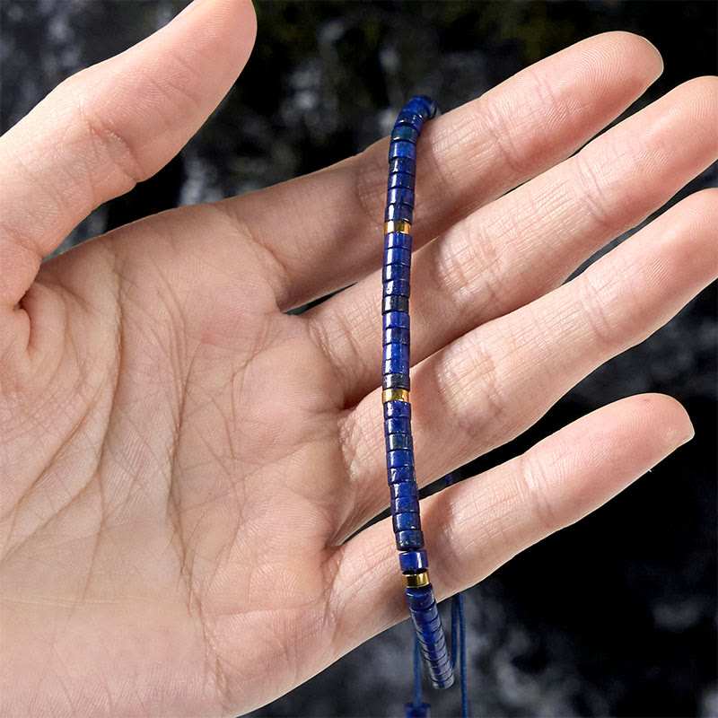 Wear FengShui Natural Lazurite Spacer Bead Positive Balance Bracelet