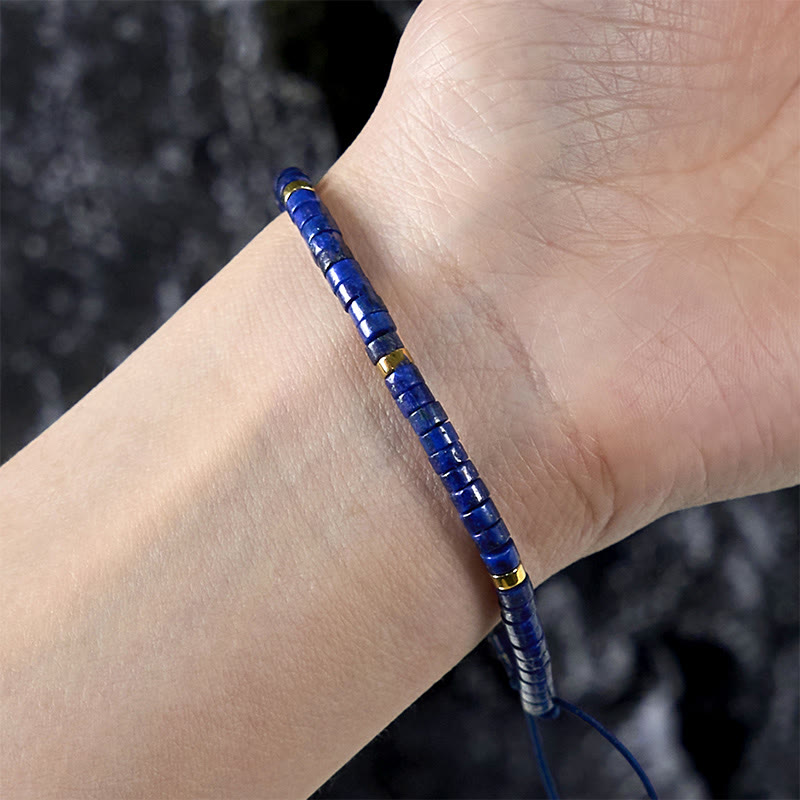 Wear FengShui Natural Lazurite Spacer Bead Positive Balance Bracelet