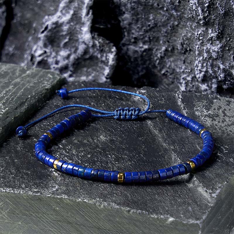 Wear FengShui Natural Lazurite Spacer Bead Positive Balance Bracelet