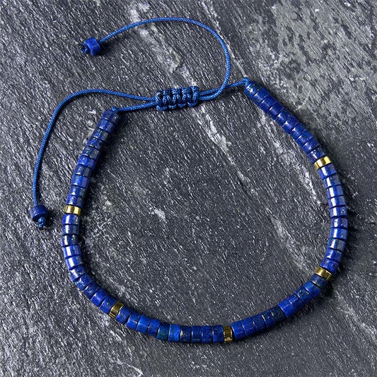 Wear FengShui Natural Lazurite Spacer Bead Positive Balance Bracelet