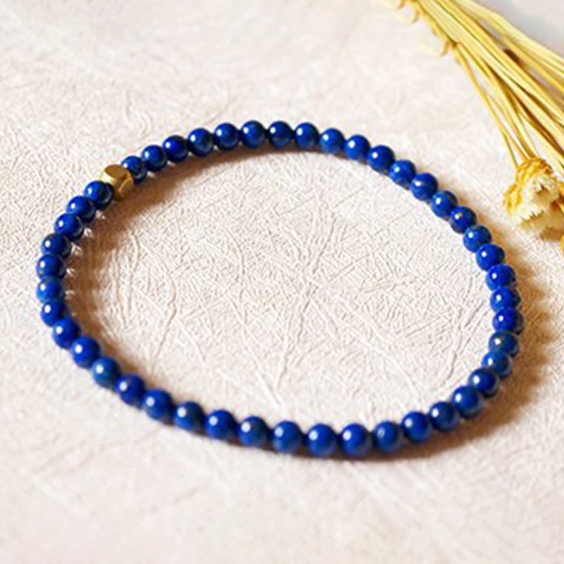 Wear FengShui 4mm Ultra-thin Lazurite Beads Self Care Bracelet