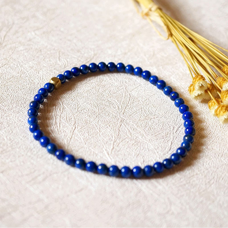 Wear FengShui 4mm Ultra-thin Lazurite Beads Self Care Bracelet
