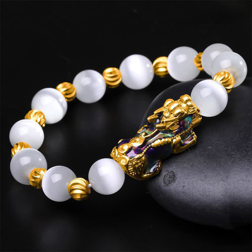 Wear FengShui Cat Eye Color Change PiXiu Support Bracelet