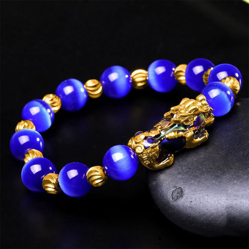 Wear FengShui Cat Eye Color Change PiXiu Support Bracelet