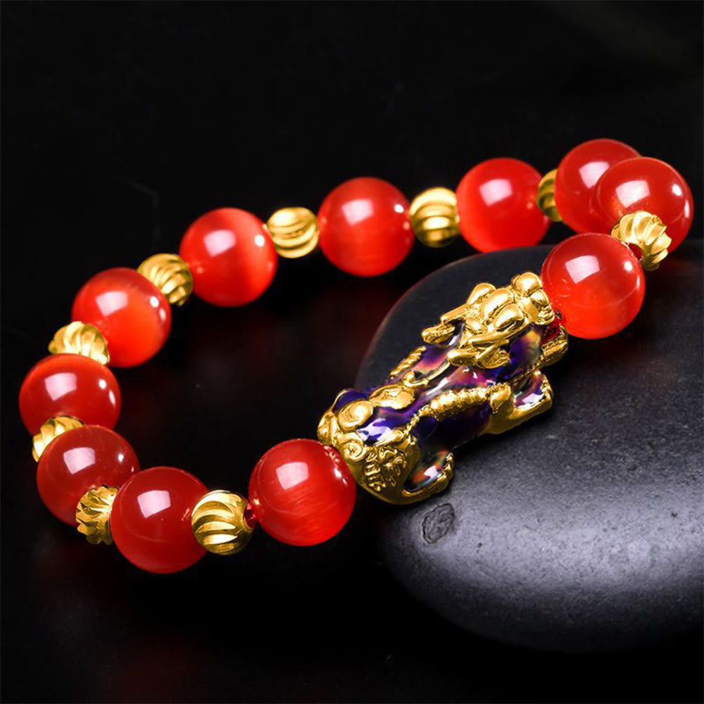 Wear FengShui Cat Eye Color Change PiXiu Support Bracelet
