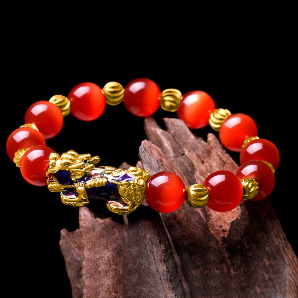 Wear FengShui Cat Eye Color Change PiXiu Support Bracelet