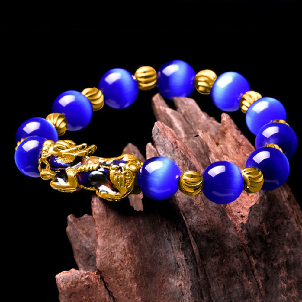 Wear FengShui Cat Eye Color Change PiXiu Support Bracelet