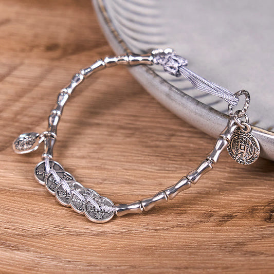 Wear FengShui Five Emperor Coins Mountain Ghosts Spend Money Bracelet