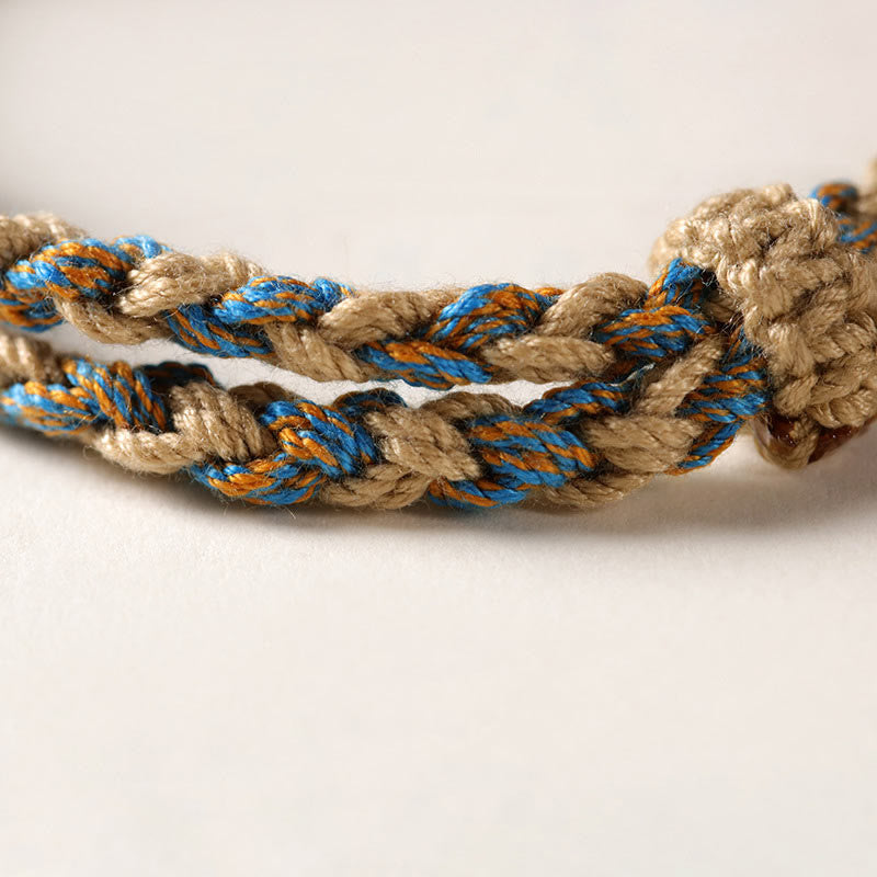Wear FengShui Tibetan Dzi Bead Wealth  Protection Braided Bracelet