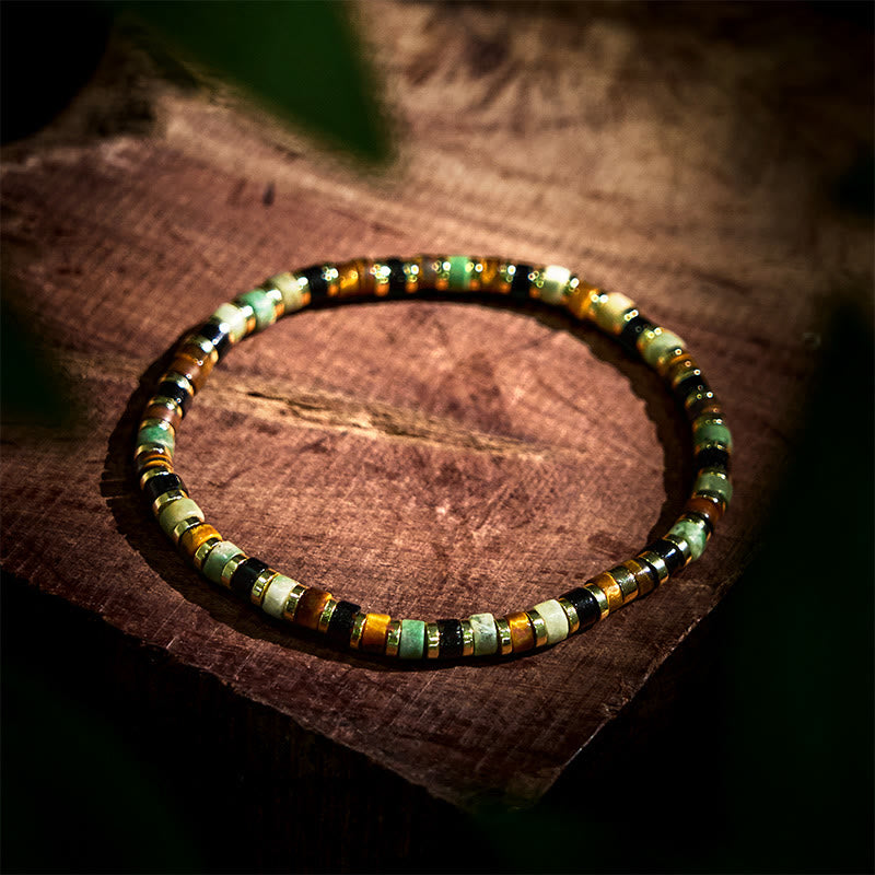 Wear FengShui Natural Hematite Tiger Eye Stones Support Bracelet