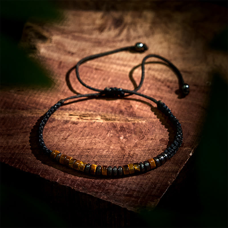 Wear FengShui 3Pcs Tiger Eye Lava Rock Protection Bracelet Set