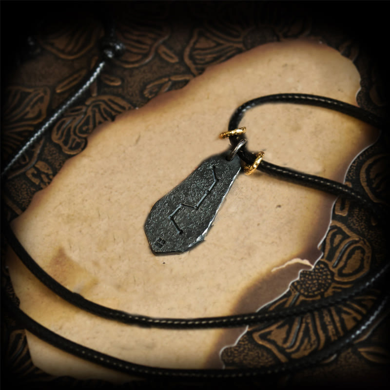 Wear FengShui 999 Sterling Silver 24k Gold Big Dipper Yin Yang Design Harmony Necklace Pendant