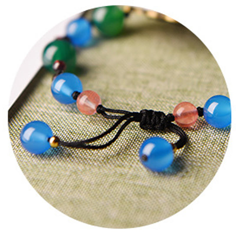 Wear FengShui Agate Shell Flower Support Bracelet