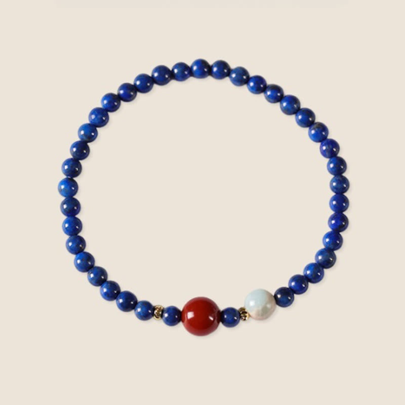Wear FengShui Small Lazurite Agate Ultra-thin Beads Positive Bracelet