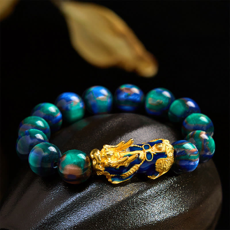 Wear FengShui Colorful Sea Willow Color Change PiXiu Positive Healing Bracelet