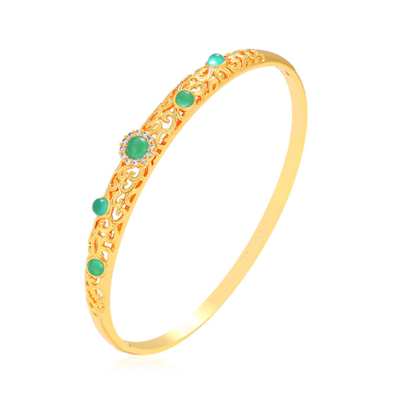 Wear FengShui Vine Design Alloy Zircon Luck Bracelet Bangle